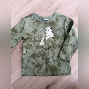 Green Tie Dye Tree Hugger Long Sleeve Top